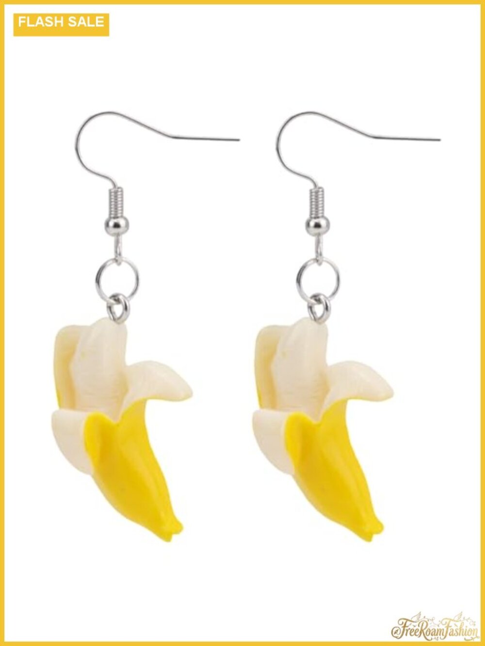 Banana Dangle Earrings Resin Fruit Food Merch Jewelry Set